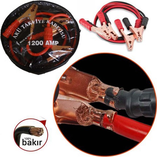 Akü Takviye Kablosu 1200 Amper (Taşıma Çantalı) (5271)