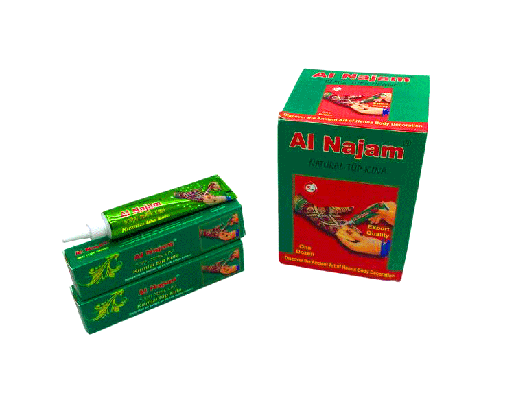 12 ADET AL NAJAM KIRMIZI TÜP KINA 30GR (5271)