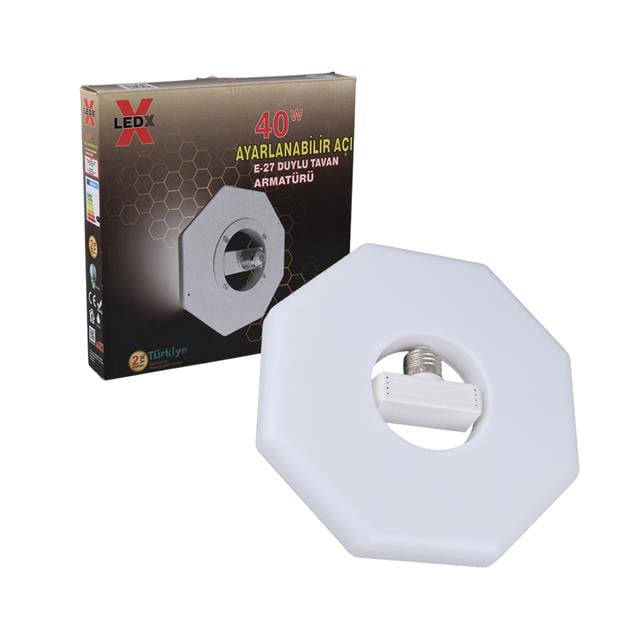 AL-OBGG 40 Watt Ayarlanabilir Açı E27 Duylu Beyaz Tavan Armatürü (5271) AL-OBGG 40 Watt Ayarlanabilir Açı E27 Duylu Beyaz Tavan Armatürü (5271)