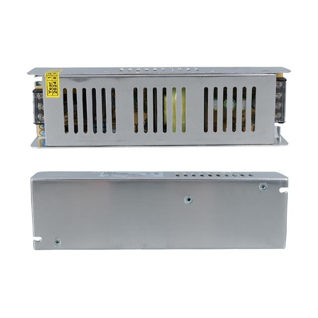 ALN-M12165S 12 Volt 16.5 Amper 200 Watt Slim Metal Kasa Adaptör 200x60x40mm (5271)