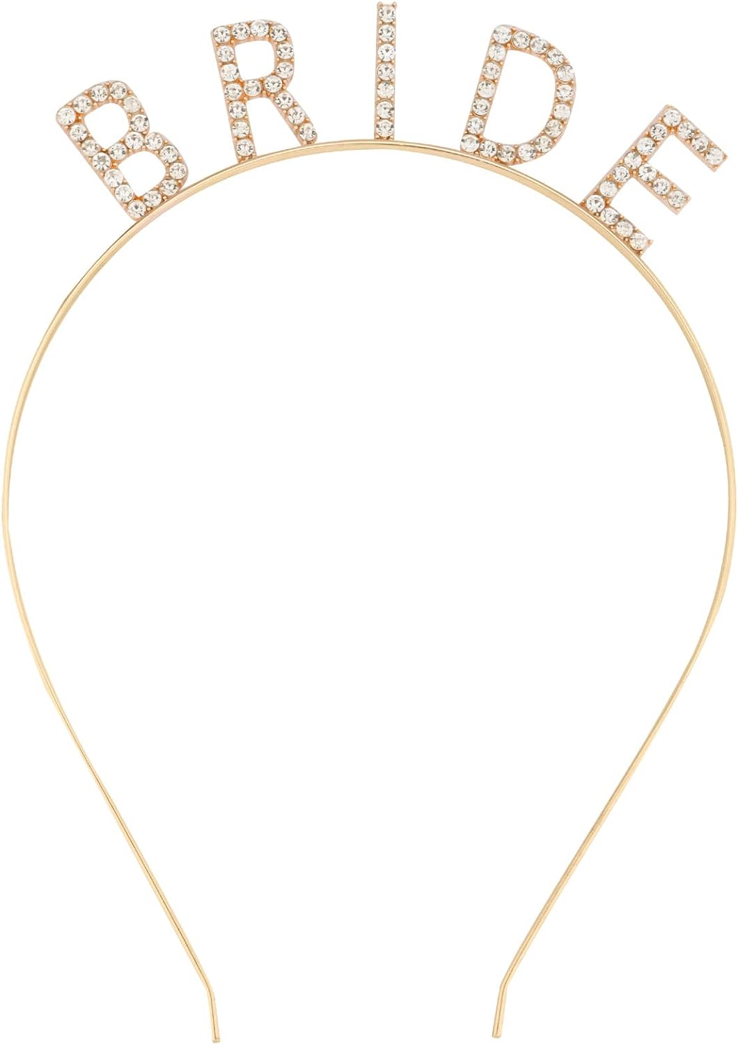 Altın Gold Renk Bekarlığa Veda Kristal Taş Bride Tacı İthal 16x10 cm (5271)