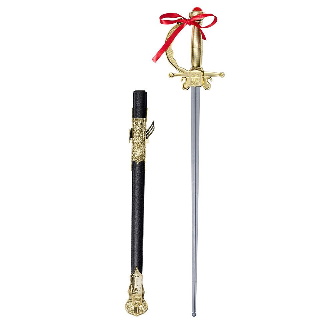 Altın Renk Kabzalı Zararsız Oyuncak Şövalye Kılıcı – 68 cm (Plastik) (5271)