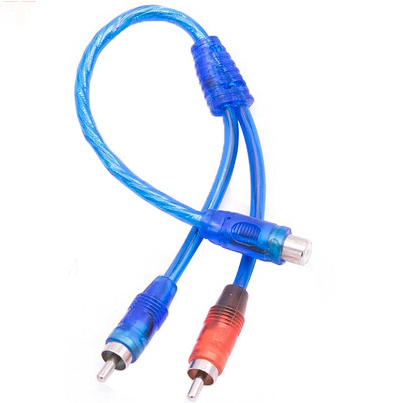 ANFİ Y KABLO 1 DİŞİ 2 ERKEK 25 CM SİLİKON MAVİ KABLO (5271)
