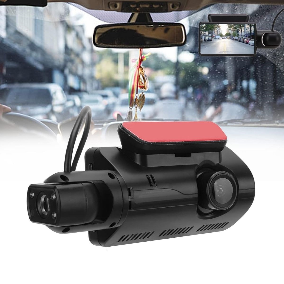 Araç İçi & Dışı Çift Lensli WiFi Kamera – 1080P HD,Gece Görüşlü, G-Sensörlü DVR Dashcam (5271) Araç İçi & Dışı Çift Lensli WiFi Kamera – 1080P HD,Gece Görüşlü, G-Sensörlü DVR Dashcam (5271)