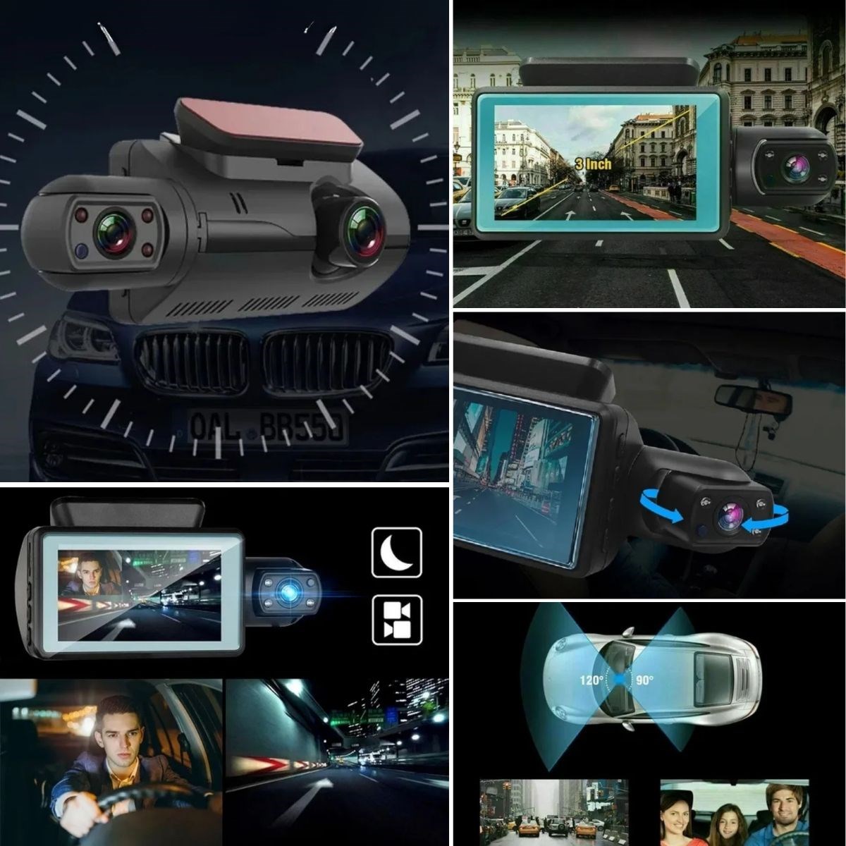 Araç İçi & Dışı Çift Lensli WiFi Kamera – 1080P HD,Gece Görüşlü, G-Sensörlü DVR Dashcam (5271) Araç İçi & Dışı Çift Lensli WiFi Kamera – 1080P HD,Gece Görüşlü, G-Sensörlü DVR Dashcam (5271)