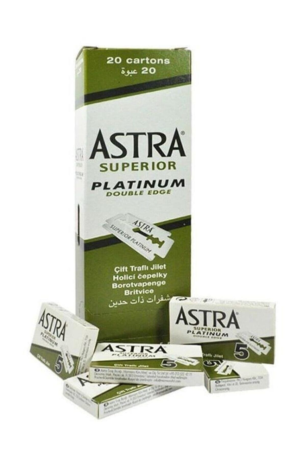 ASTRA JİLET YEŞİL 1 KUTU İÇİNDE 20 KÜÇÜK PAKET VE HER PAKETTE 5 JİLET VAR -  TOPLAM 100 JİLET (5271)