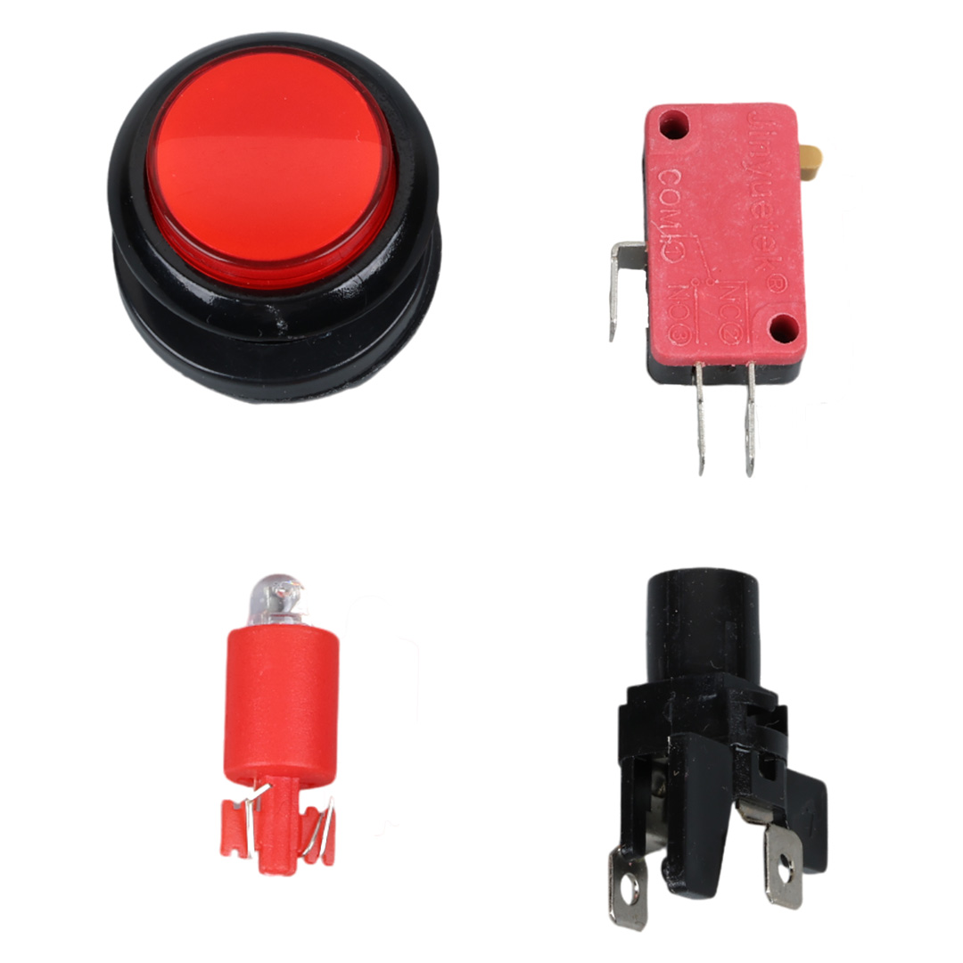 ATARİ BUTONU 12V LEDLİ KAFA ÇAPI 24MM DELİK ÇAPI 24MM IC-180J-1 (5271)