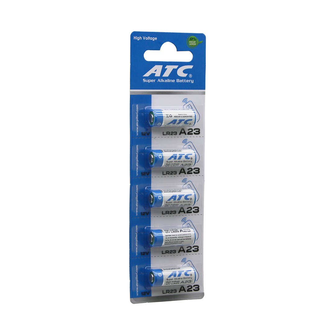 ATC SUPER ALKALİNE BATTERY A23 - 23A LR23 ARAÇ - OTO KUMANDA PİLİ 12V 5Lİ KART (5271)