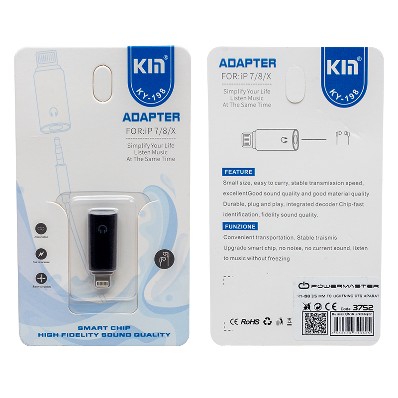AUX 3.5 MM TO LIGHTNING OTG APARAT (5271) AUX 3.5 MM TO LIGHTNING OTG APARAT (5271)