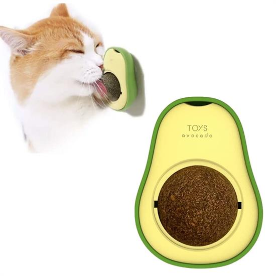 Avokado Model Yapışkanlı Kedi Oyuncağı Yenilebilir Kedi Nanesi Otu (5271)