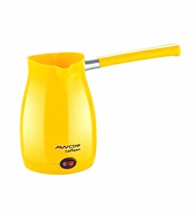 AWOX CAFFEEN  SARI  ELEKTRİKLİ CEZVE  TÜRK KAHVESİ  MAKİNESİ  PLASTİK   ÇİFT AĞIZ   0.4LT - 5 FİNCAN   1000W (5271)