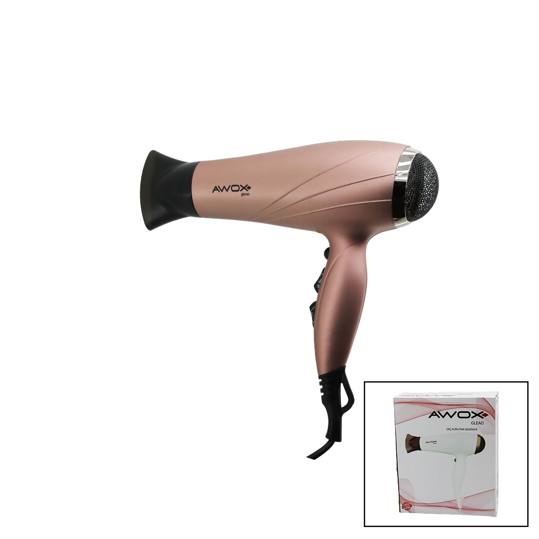 AWOX GLEAO  ROSE-GOLD  SAÇ KURUTMA - FÖN MAKİNESİ  SOĞUK ÜFLEME   2 KADEME FAN - 3 KADEME SICAKLIK   2000W (5271)