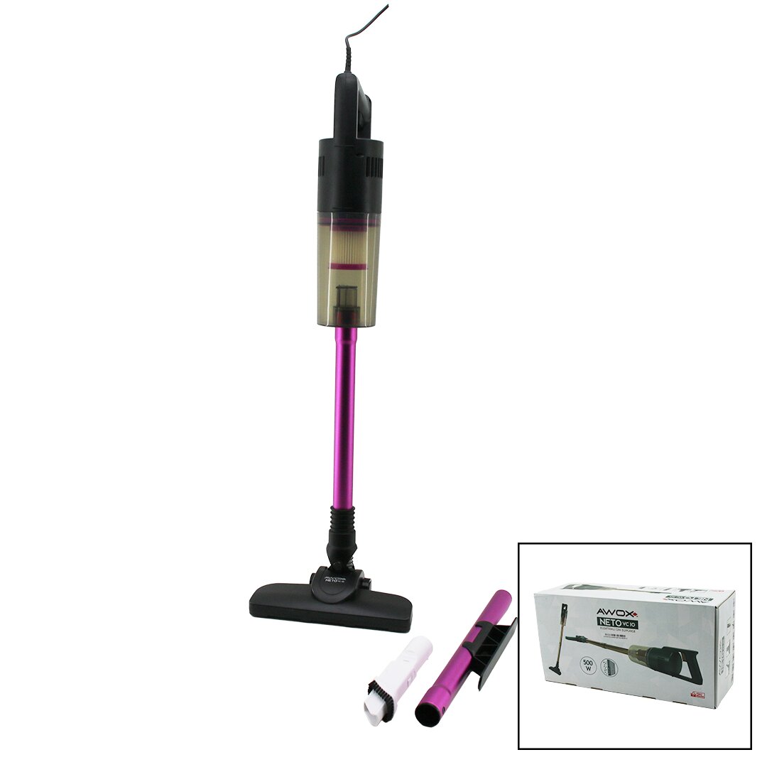 AWOX NETO VC-10 FUŞYA DİK ELEKTRİKLİ SÜPÜRGE 500W 5MT KABLO-SAP=75+35=110CM HEPA FİLTRE (5271)
