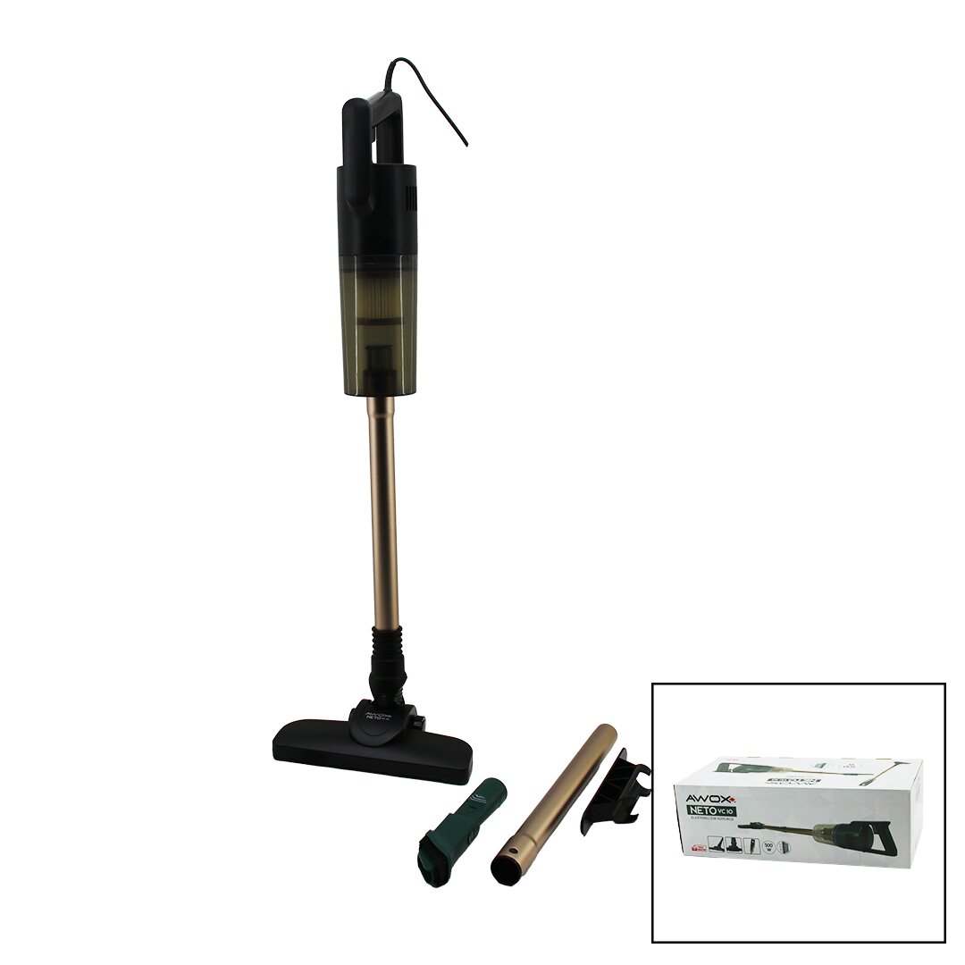 AWOX NETO VC-10 GOLD METAL SAPLI DİK ELEKTRİKLİ SÜPÜRGE 500W 5MT KABLOSAP=75+35=110CMHEPA FİLTRE (5271)