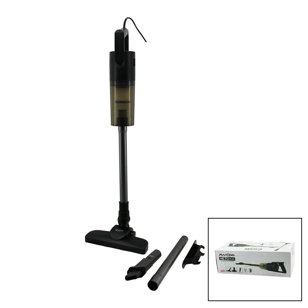 AWOX NETO VC-10 GRİ METAL SAPLI DİK ELEKTRİKLİ SÜPÜRGE 500W 5MT KABLOSAP=75+35=110CMHEPA FİLTRE (5271)