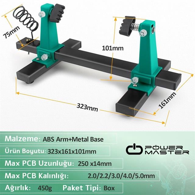 Ayarlanabilir PCB Levha Board Tutucu Havya Tamir Standı (5271) Ayarlanabilir PCB Levha Board Tutucu Havya Tamir Standı (5271)