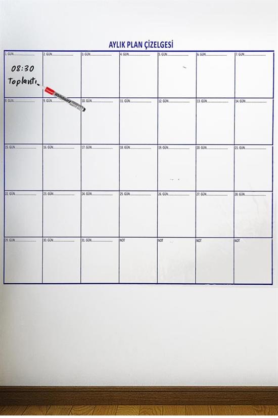 Aylık Planlayıcı Manyetik Duvar Stickerı Takvim Plan Çizelgesi (5271) Aylık Planlayıcı Manyetik Duvar Stickerı Takvim Plan Çizelgesi (5271)