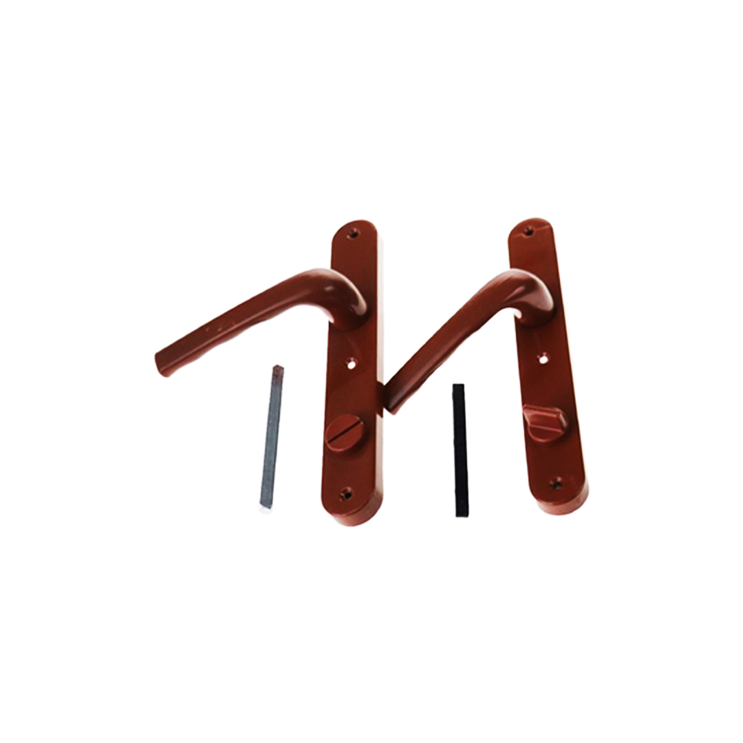 BANYO-WC - KİLİTLİ KAHVE RENGİ PVC KAPI KOLU (5271)