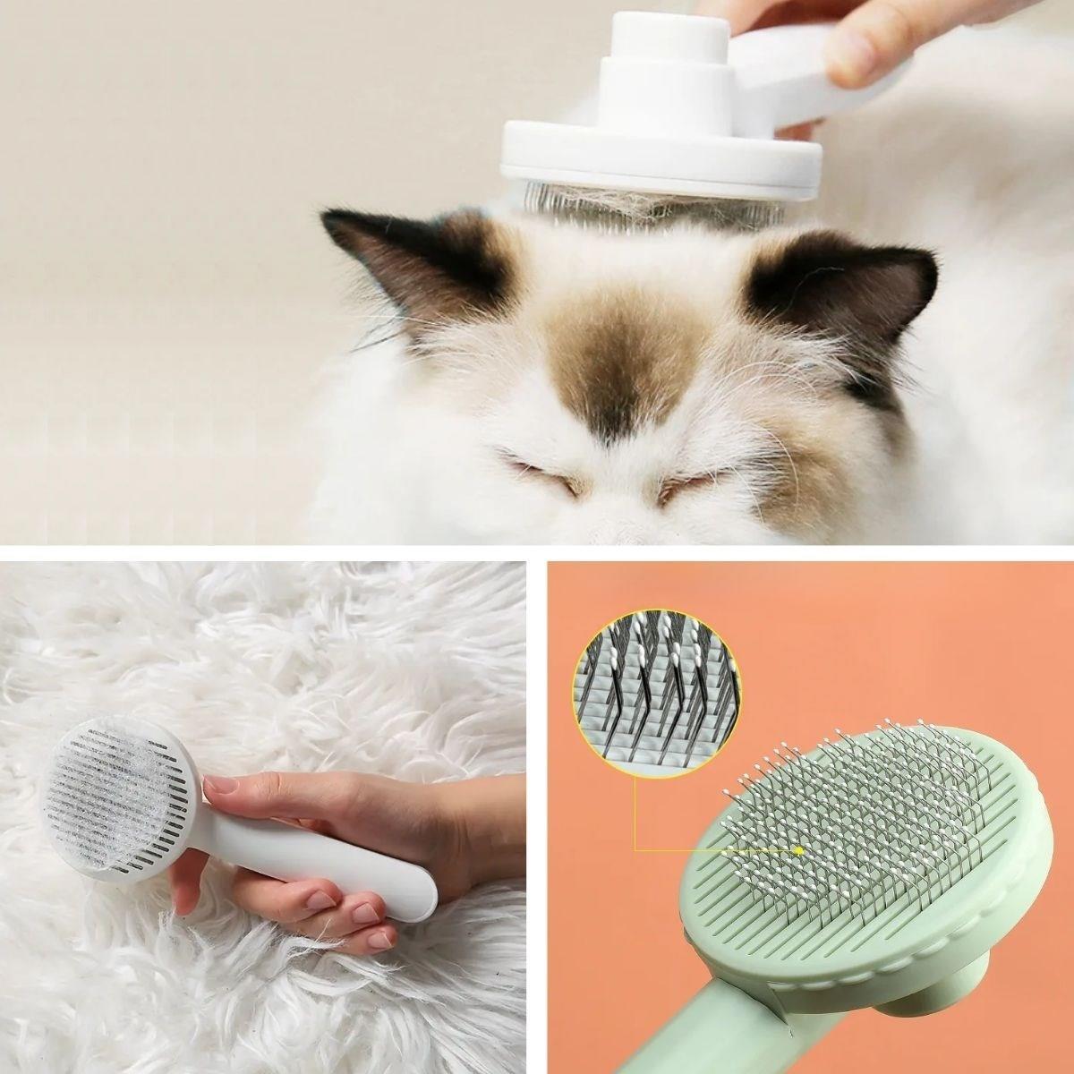 Basmalı Kedi Köpek Tüy Toparlayıcı Masaj Etkili Pet Fırçası (5271)