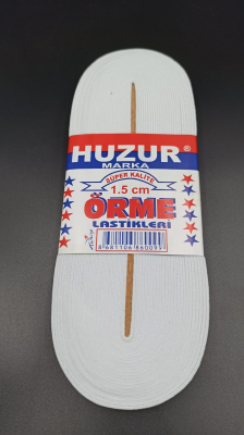 BEYAZ - 1.5CM PAÇA LASTİK YASSI GNİŞ 10MT. (5271)