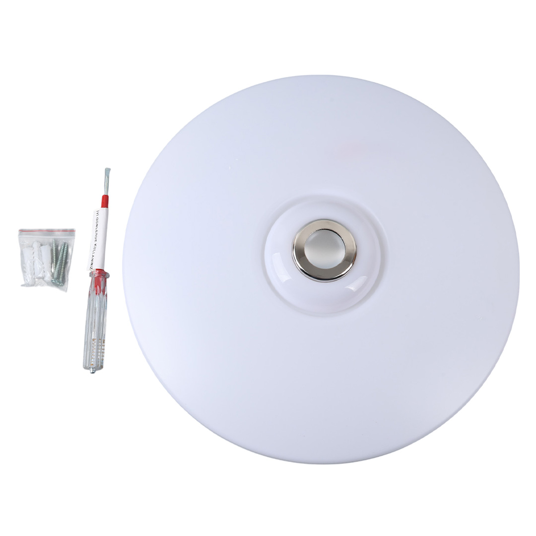 BEYAZ 34*9 CM 24 WATT BLUETOOTH HOPARLÖRLÜ TAVAN AYDINLATMA (5271) BEYAZ 34*9 CM 24 WATT BLUETOOTH HOPARLÖRLÜ TAVAN AYDINLATMA (5271)