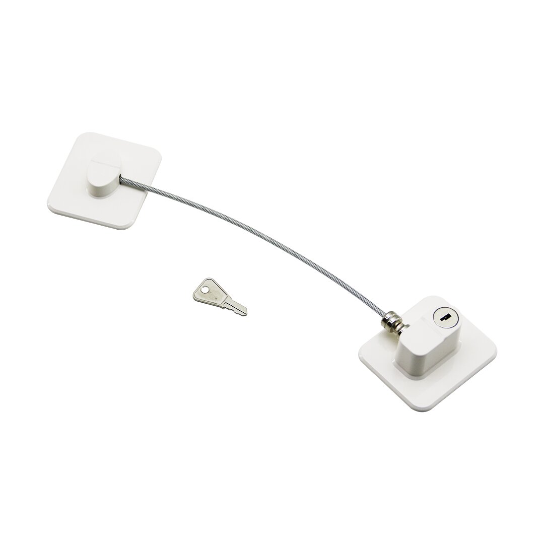 BEYAZ PLAKA   HALATLI  EMNİYET KİLİT  5X6CM YAPIŞKANLI MONTAJ=2PCS PLAKA   HALAT=18.8CM (5271)