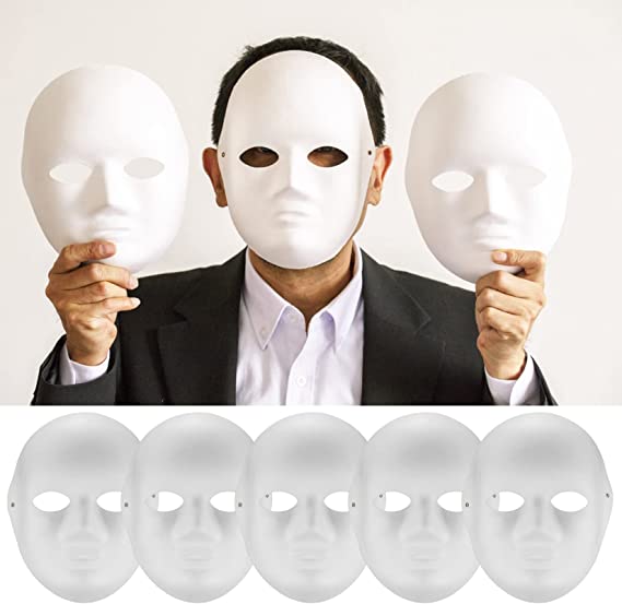 Beyaz Renk Boyanabilir Anonim Tam Yüz Cosplay Maske 24x18 cm (5271) Beyaz Renk Boyanabilir Anonim Tam Yüz Cosplay Maske 24x18 cm (5271)