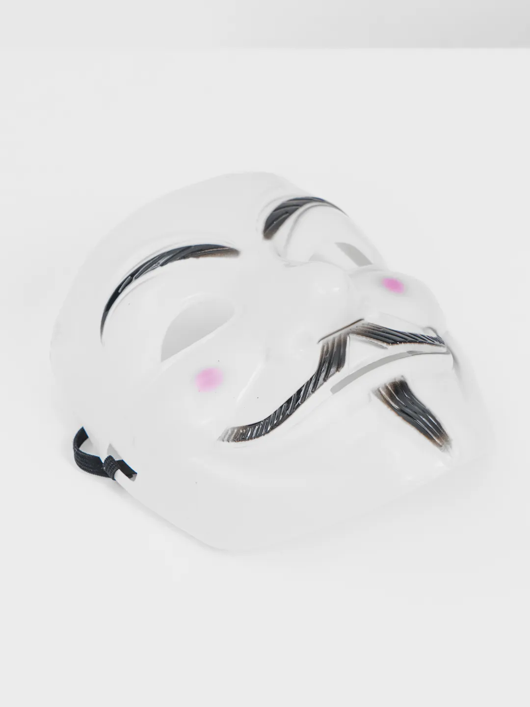Beyaz Renk Pembe Yanaklı İthal V For Vendetta Maskesi (5271) Beyaz Renk Pembe Yanaklı İthal V For Vendetta Maskesi (5271)