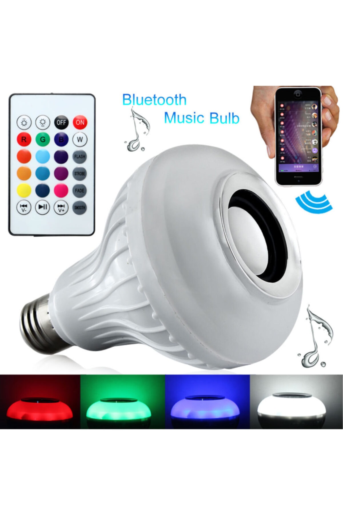 Bluetooth Hoparlör Akıllı Led Ampul Lamba (5271) Bluetooth Hoparlör Akıllı Led Ampul Lamba (5271)