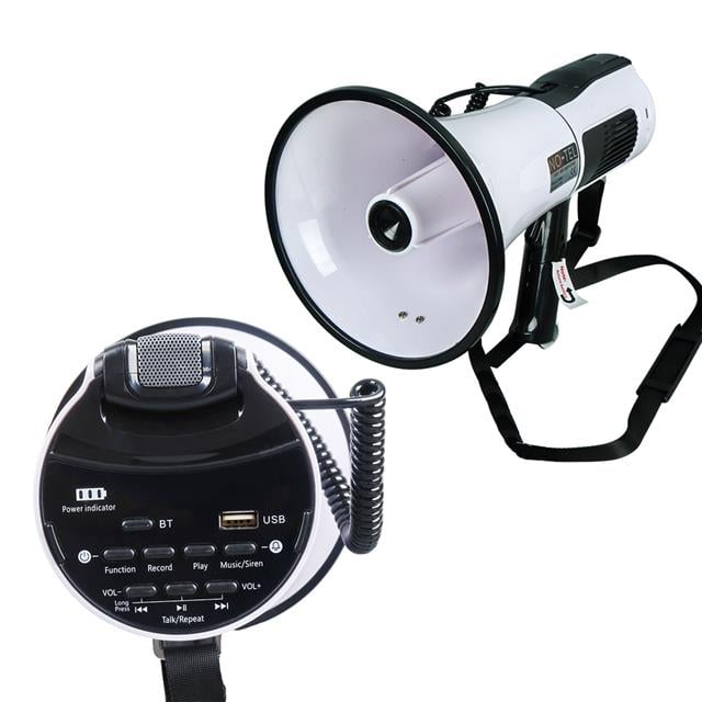 Bluetooth-Usb-Siren-Ses Kayıt Özellikli Dahili Bataryalı 100 Watt Büyük Boy Megafon (5271) Bluetooth-Usb-Siren-Ses Kayıt Özellikli Dahili Bataryalı 100 Watt Büyük Boy Megafon (5271)