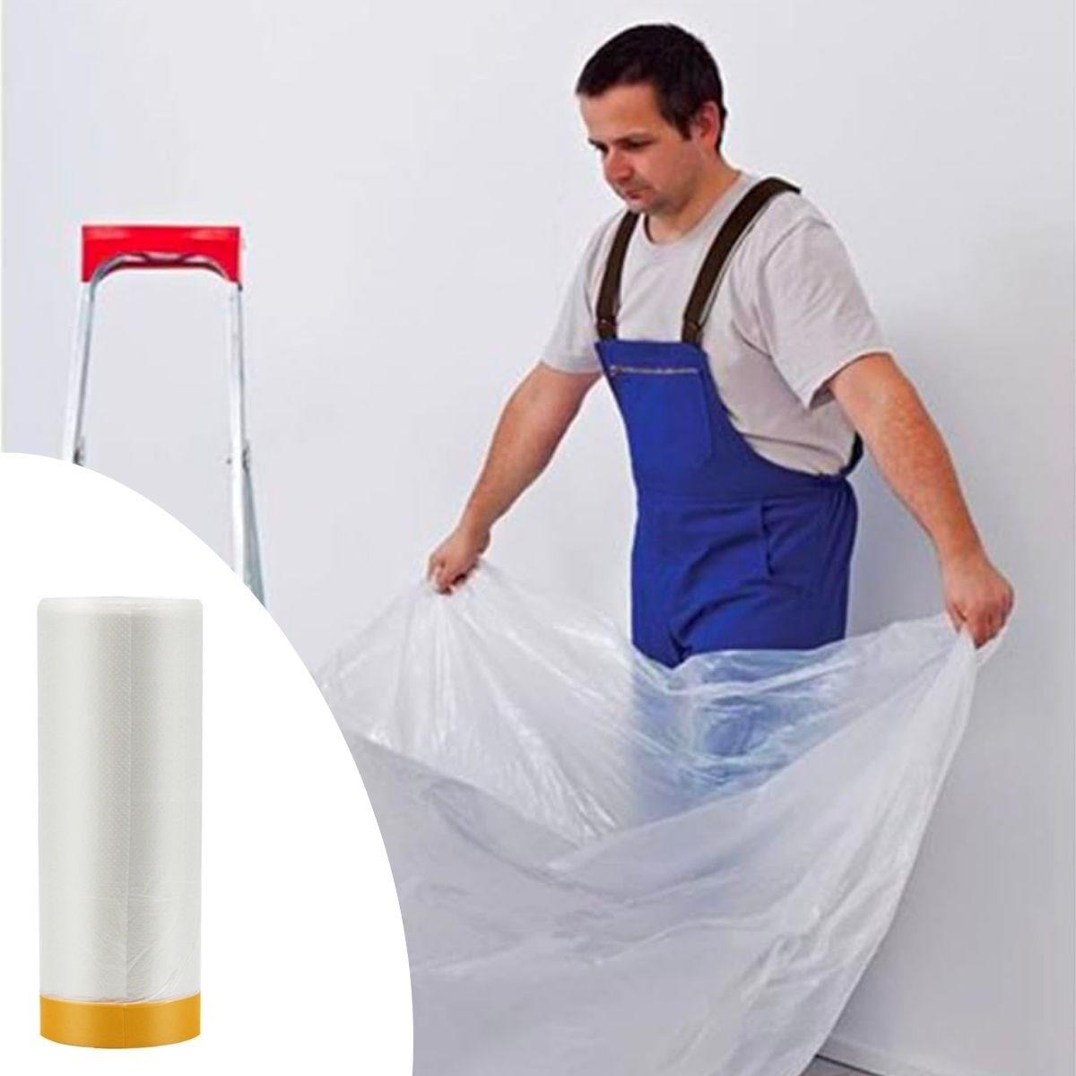 Boya Badana Eşya Koruma Hışır Örtüsü 180cm x 15 mt Yapışkanlı Hışır Örtü (5271)