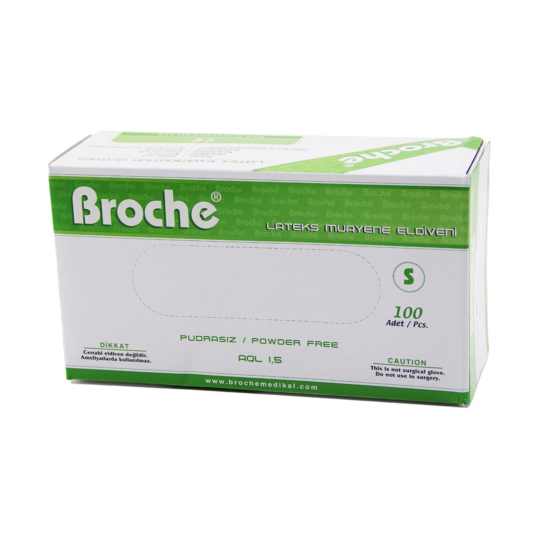 BROCHE  S  PUDRASIZ MUAYENE ELDİVENİ 100LÜ (5271)