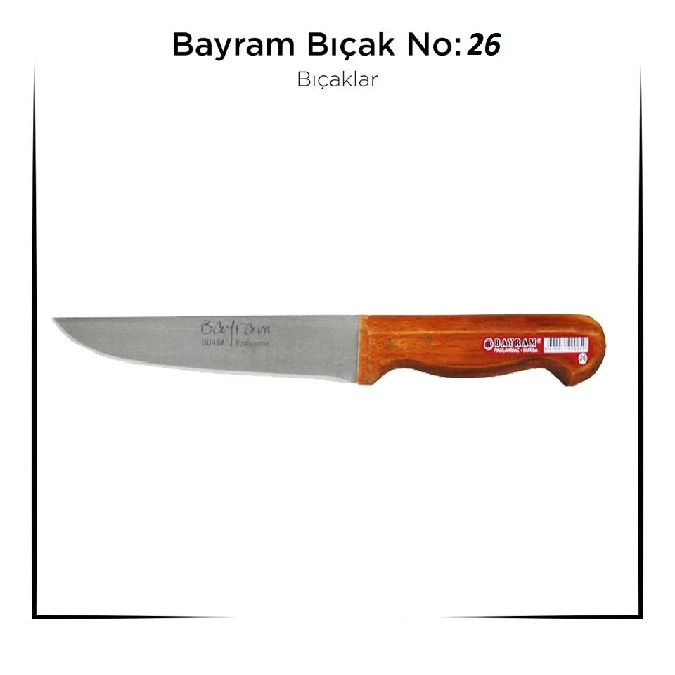 Bursa Bıçağı Bayram Kurban Bıçağı Yemek Bıçağı No : 26 (5271)