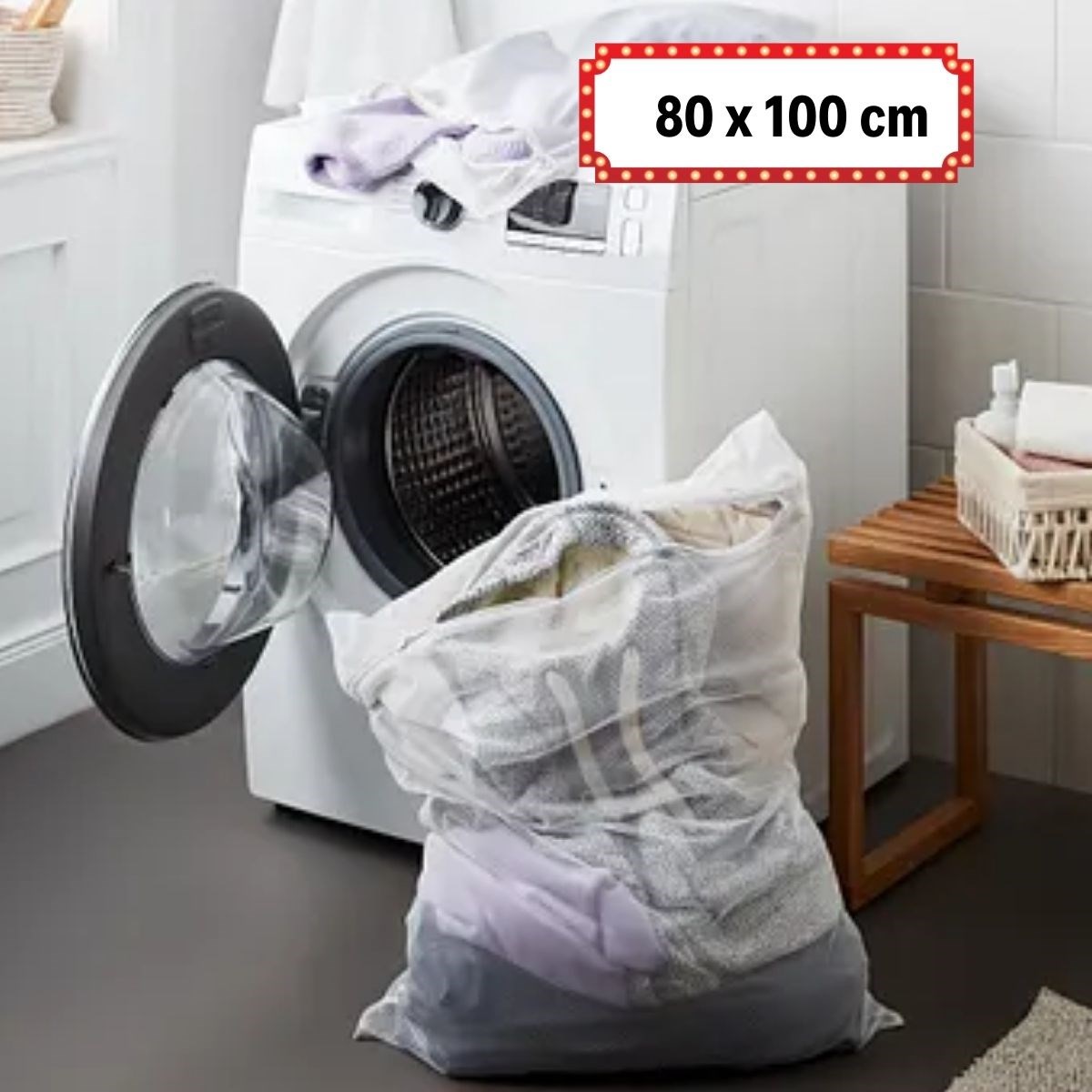 Büyük Boy File Çamaşır Torbası 80x100 cm | Hassas Yıkama Filesi | Yorgan, Perde, Nevresim Yıkama Torbası (5271) Büyük Boy File Çamaşır Torbası 80x100 cm | Hassas Yıkama Filesi | Yorgan, Perde, Nevresim Yıkama Torbası (5271)