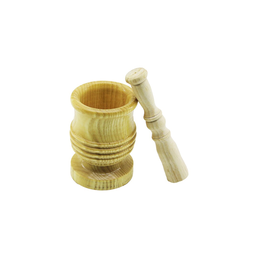 BÜYÜK BOY  LÜX AHŞAP HAVAN SARIMSAK DÖVECEK Ç: 8.3CM--D: 7CM--Y: 12CM FİLELİ AMBALAJ (5271)