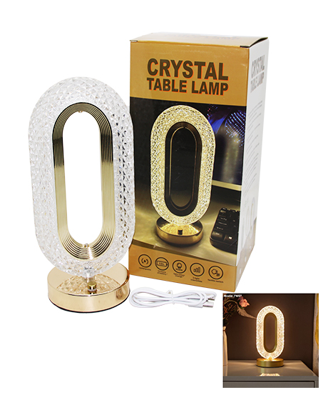 BÜYÜK OVAL 3 RENK LED DOKUNMATİK USB ŞARJLI MASA LAMBASI (5271)