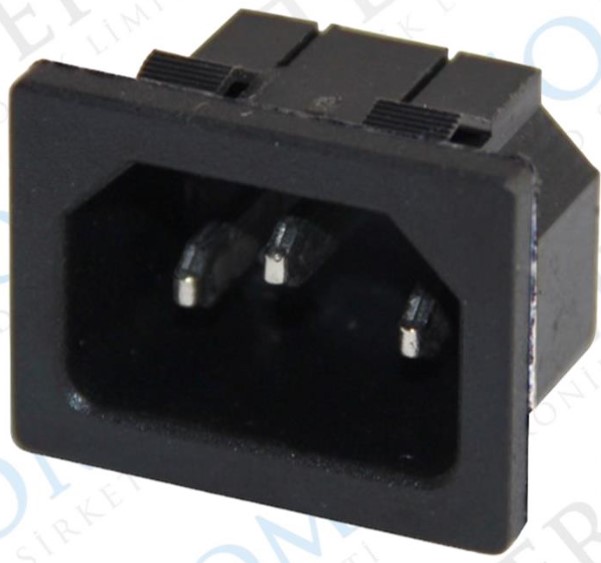 C14 POWER SOKET ERKEK KULAKSIZ AS-04 (IC-212B) (5271)