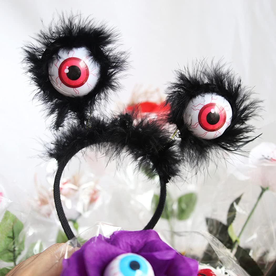 Cadılar Bayramı Halloween Otrişli Sallanan Gözlü Parti Tacı (5271)