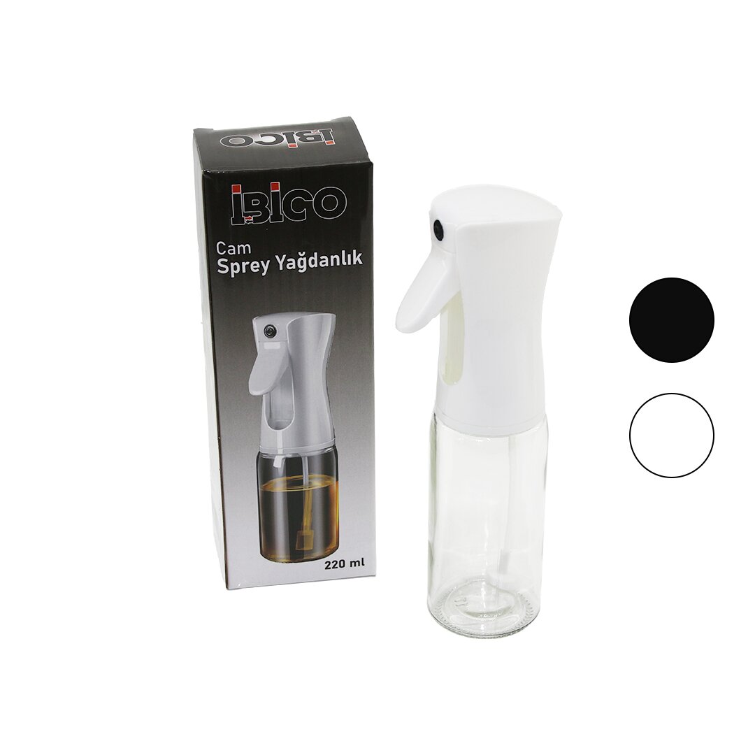 CAM 220ML YAĞDANLIK SPREY SİYAH - BEYAZ PLASTİK BAŞLIK (5271)
