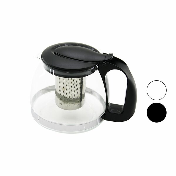CAM DEMLİK 900ML - SİYAH VEYA BEYAZ GÖNDERİLİR (5271)