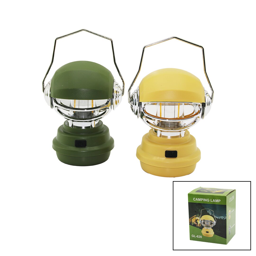 CAMPING LAMP ROBOT KAFA MODELİ FANUS KAMP - BAHÇE FENER USB ŞARJLI 3-KADEME IŞIK AYARI RENKLİ PLS. GL-628 (5271)
