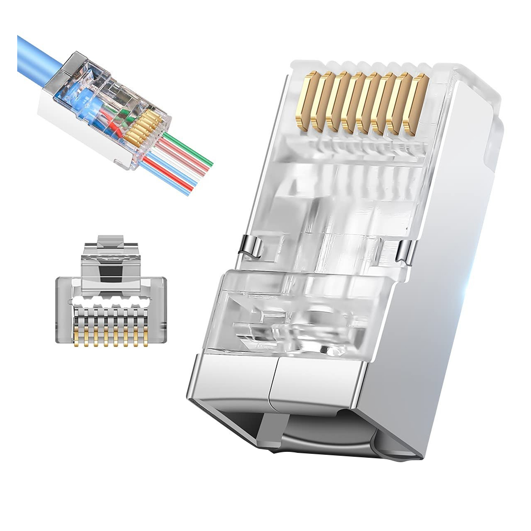 CAT6 METAL EZ PLUG YENİ NESİL 8P/8C AÇIK UÇLU SOKET (100LÜK PAKET) (5271)