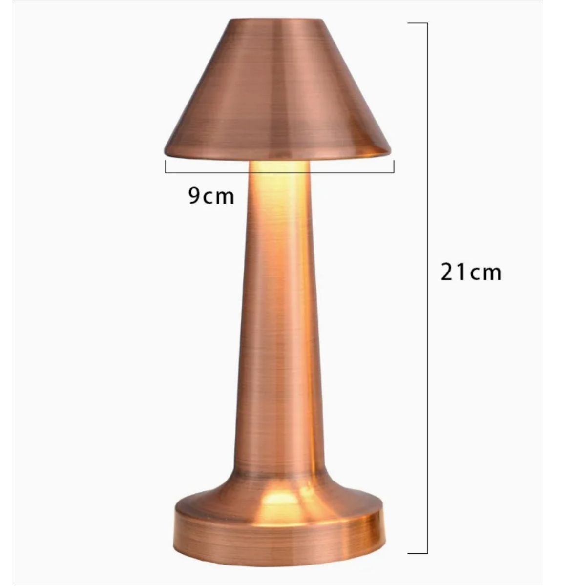 Çatı Model Bronz Renk Şarjlı Dokunmatik 3 Renkli LED Masa Lambası (5271) Çatı Model Bronz Renk Şarjlı Dokunmatik 3 Renkli LED Masa Lambası (5271)