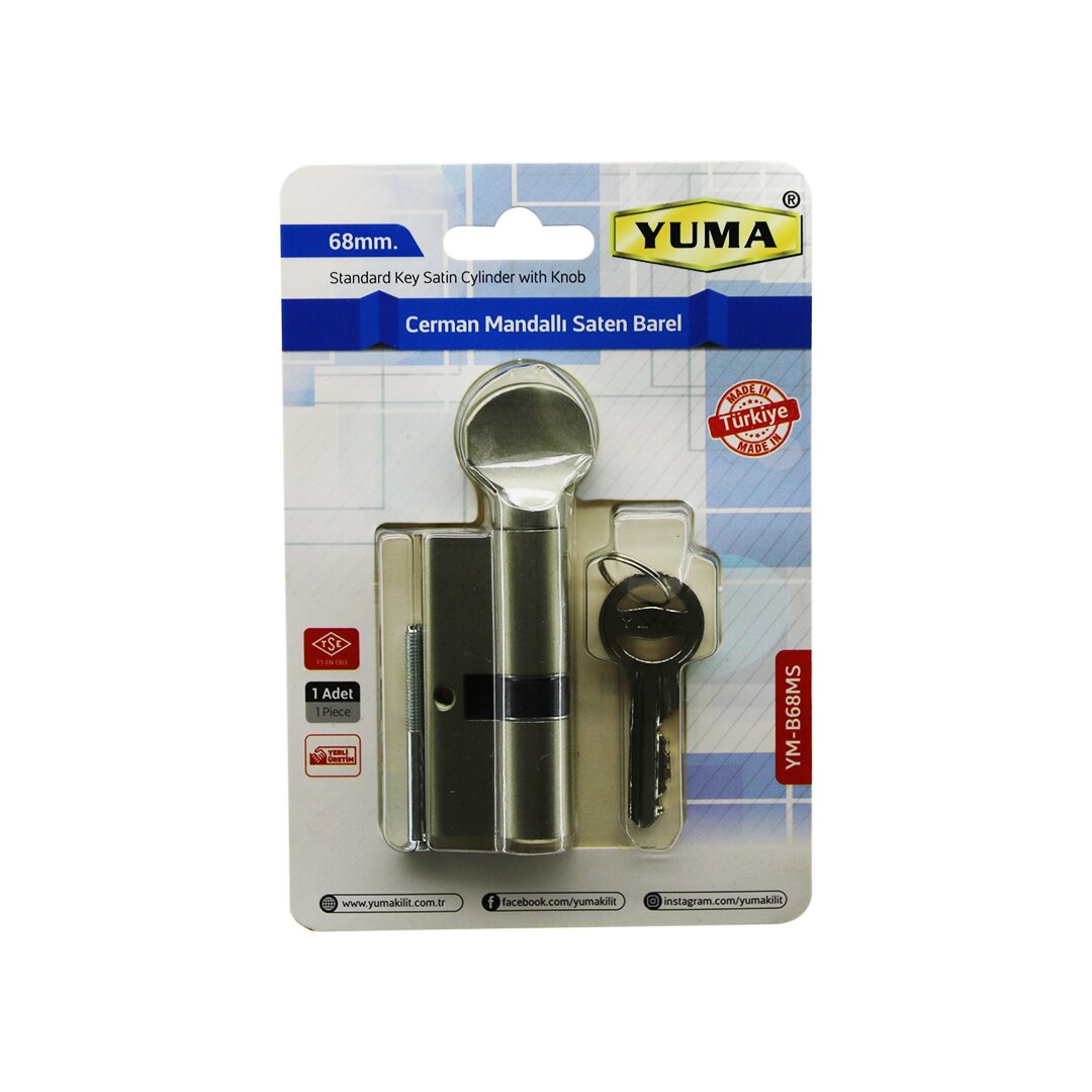 CERMAN MANDALLI SATEN BAREL KİLİT  68MM  YM-B68MS (5271)
