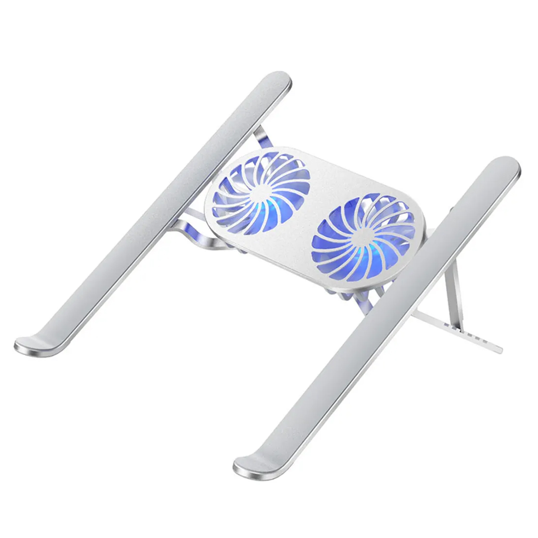 ÇİFT FANLI TAŞINABİLİR ALÜMİNYUM NOTEBOOK SOĞUTUCU STAND (5271)