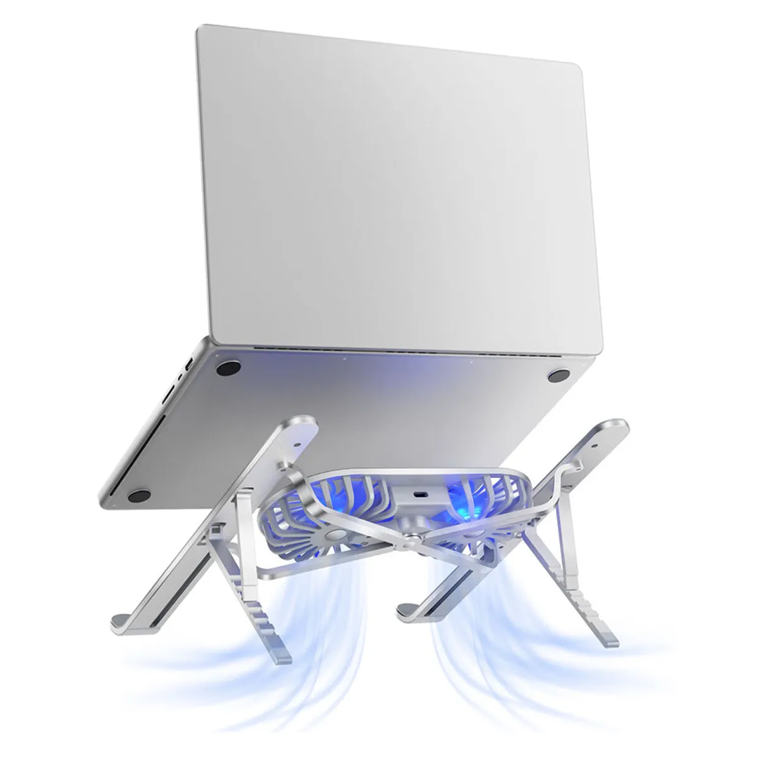 ÇİFT FANLI TAŞINABİLİR ALÜMİNYUM NOTEBOOK SOĞUTUCU STAND (5271)