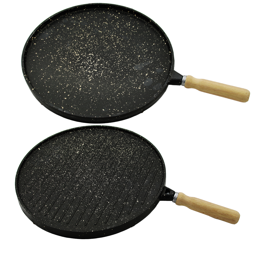 ÇİFT TARAFLI DÖKÜM GRANİT BAZLAMA - GÖZLEME TAVASI 36CM (5271)