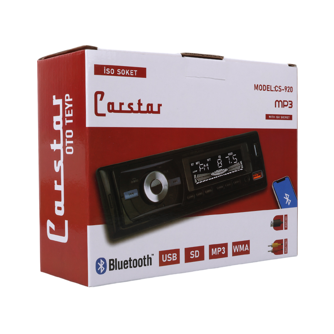 ÇİFT USB/SD/FM/AUX/BLUETOOTH KUMANDALI OTO TEYP 4X60 WATT CS-920 (5271) ÇİFT USB/SD/FM/AUX/BLUETOOTH KUMANDALI OTO TEYP 4X60 WATT CS-920 (5271)