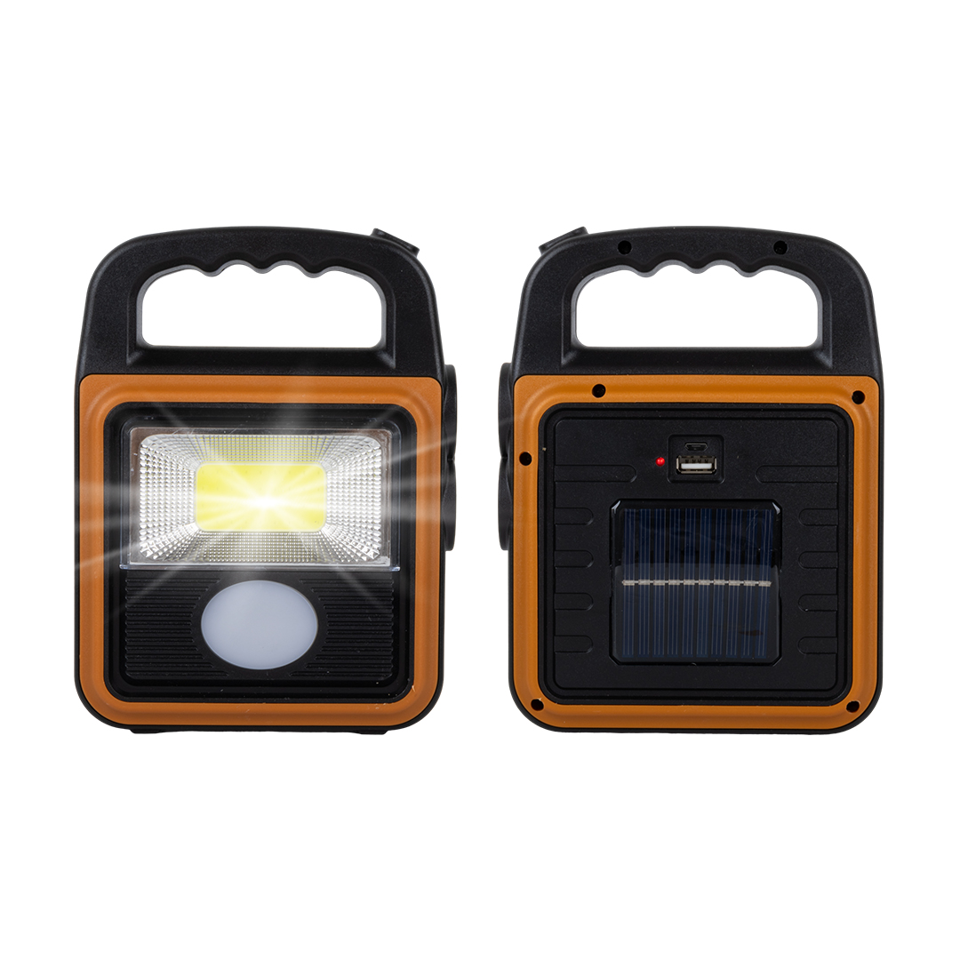 COB LEDLİ SOLARLI 4 KADEMELİ USB POWERBANK ÇIKIŞLI ŞARJLI IŞILDAK FENER (5271)