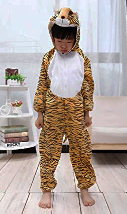 Çocuk Kaplan Kostumu - Aslan Kostümü 4-5 Yaş 100 cm (5271)